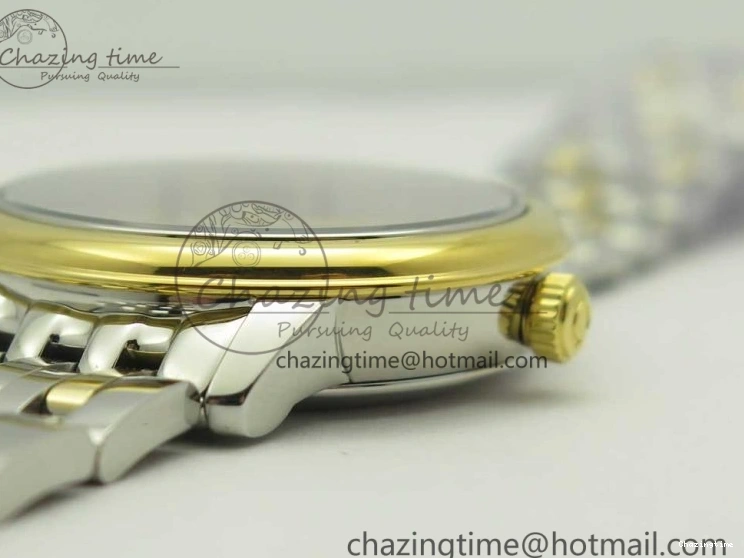 0523 Attractive De Ville Prestige Ladies 32.7mm SS MKF 1:1 Best Edition White Dial Roman Markers on SS YG Bracelet MIYOTA 7965